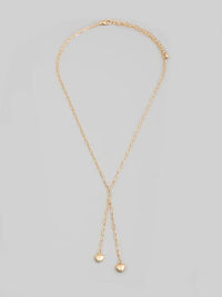 Double Heart Lariat Necklace