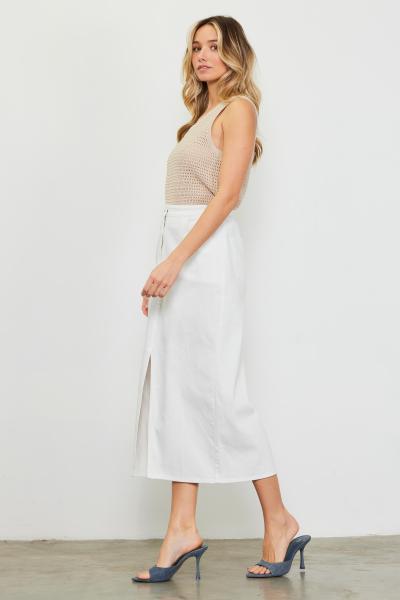 Dayo White Denim Skirt