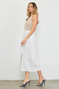 Dayo White Denim Skirt