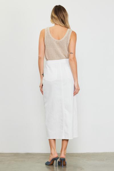 Dayo White Denim Skirt