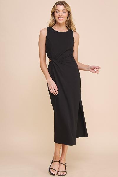 Cotton Blend Knot Dress