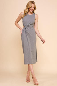 Cotton Blend Knot Dress