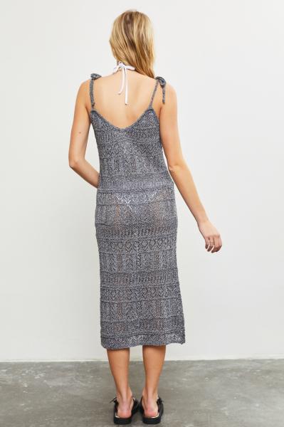 Crochet Halter Cover-Up Dress