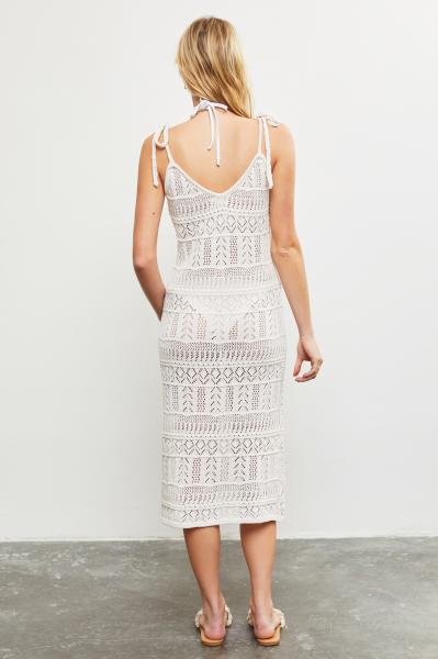 Crochet Halter Cover-Up Dress