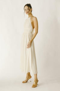 Ethereal Ribbon Halter Dress