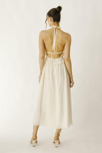 Ethereal Ribbon Halter Dress