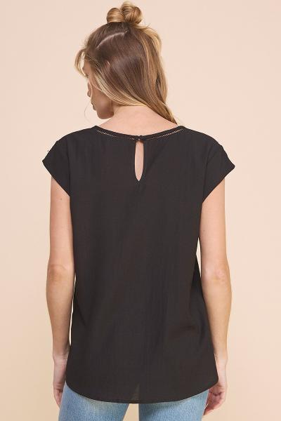 Flynn Textured V-Neck Top