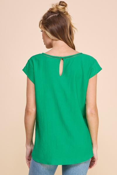 Flynn Textured V-Neck Top