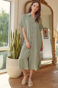 Scoop Hem Shirt Dress