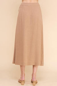 Cotton/Linen Side Tie Skirt