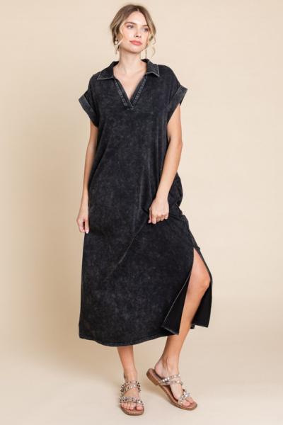 Distressed Wash Cotton Dress