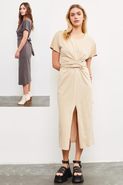 Helena Cotton Wrap Tie Dress