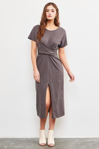 Helena Cotton Wrap Tie Dress