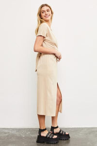 Helena Cotton Wrap Tie Dress