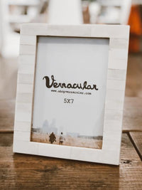 5x7 White Resin Photo Frame