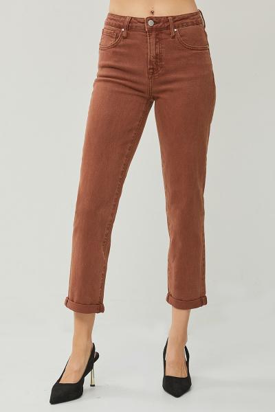 High Rise Relaxed Espresso Denim