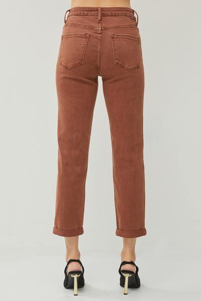 High Rise Relaxed Espresso Denim