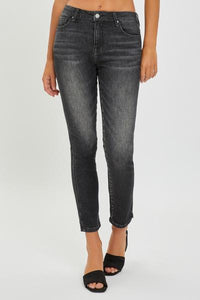 Mid Rise Skinny Faded Denim