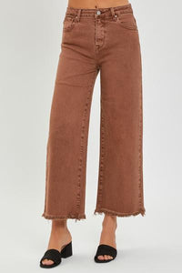 High Rise Wide Leg Espresso Denim