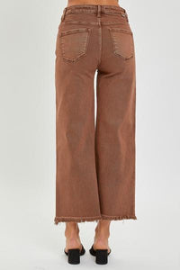 High Rise Wide Leg Espresso Denim