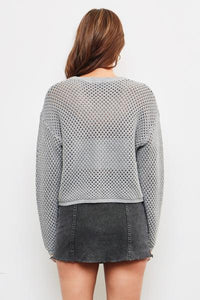 Open Knit Cotton Sweater