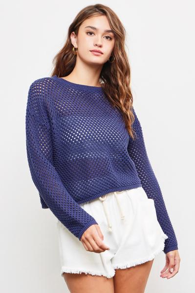 Open Knit Cotton Sweater