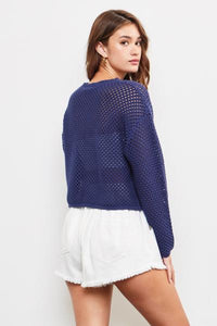 Open Knit Cotton Sweater