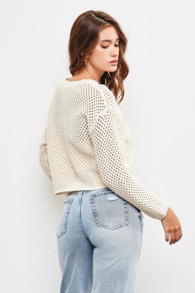 Open Knit Cotton Sweater