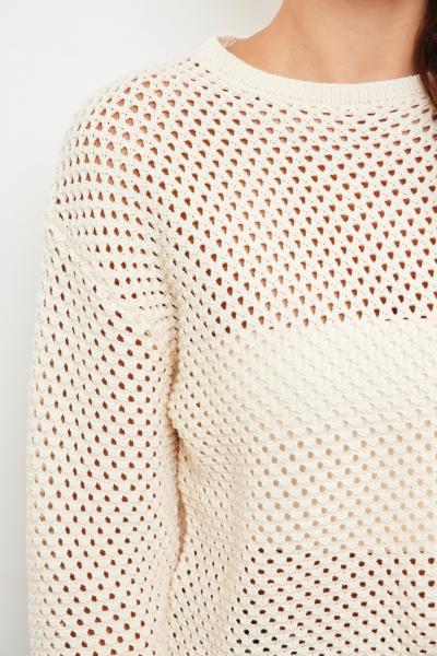 Open Knit Cotton Sweater