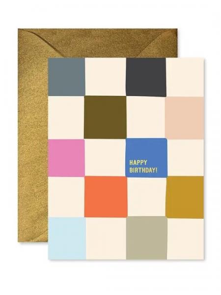 Checkerboard BDay Card