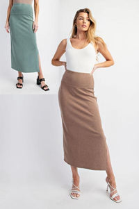 Cotton Blend Knit Skirt