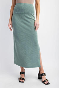 Cotton Blend Knit Skirt