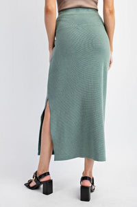 Cotton Blend Knit Skirt