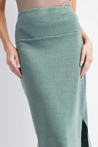 Cotton Blend Knit Skirt