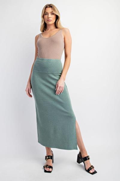 Cotton Blend Knit Skirt