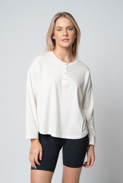 Perfect Cotton Button Long Tee