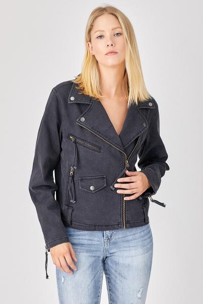 Denim Biker Jacket