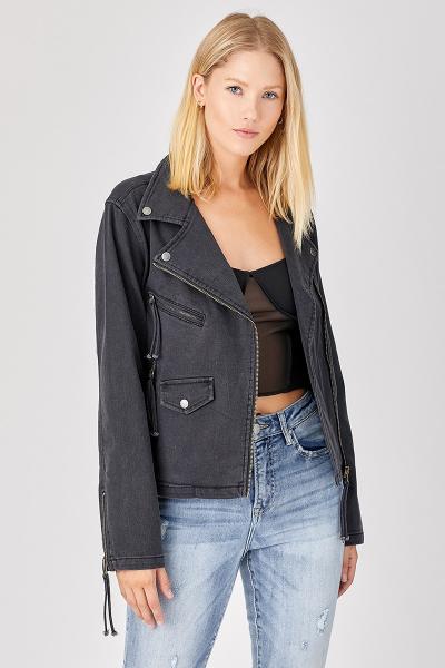 Denim Biker Jacket