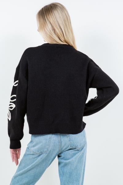 Floral Knit Stitch Sweater