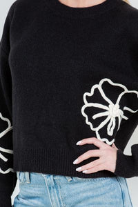 Floral Knit Stitch Sweater