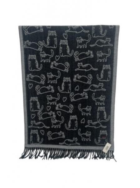 Cat Scarf Black