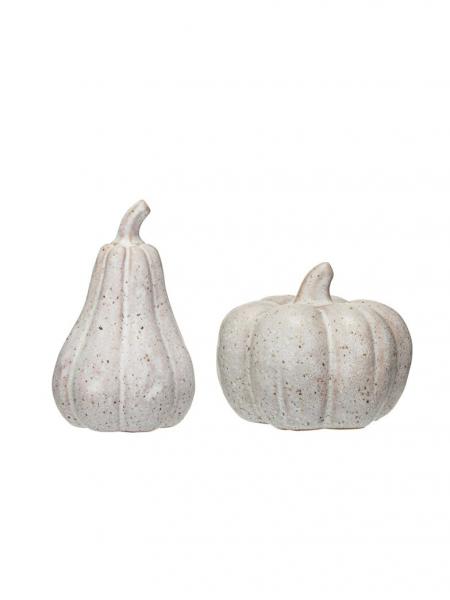 Glazed Stoneware Pumpkin - Sml