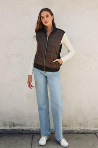 Shearling Backed Puffer Vest