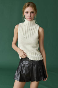 Mila Turtleneck Knit Vest