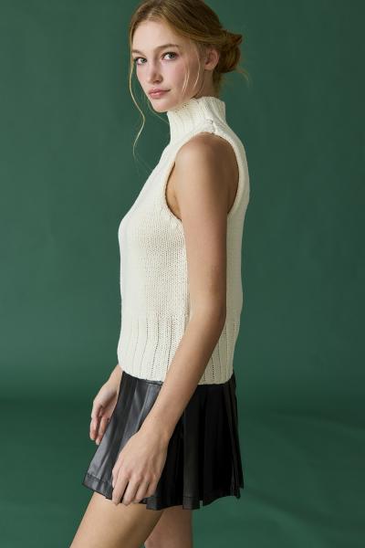 Mila Turtleneck Knit Vest