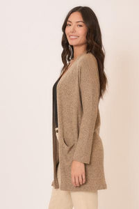 Brushed Knit Pocket Cardigan