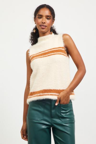 Mock Neck Sleeveless Sweater