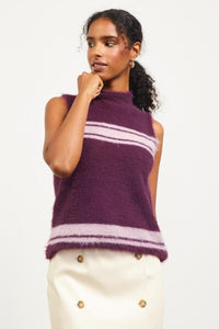 Mock Neck Sleeveless Sweater