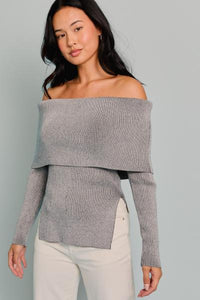 Off Shoulder Sweater Top