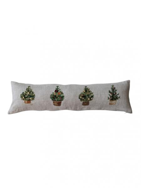 10x36 Embroidered Trees Pillow